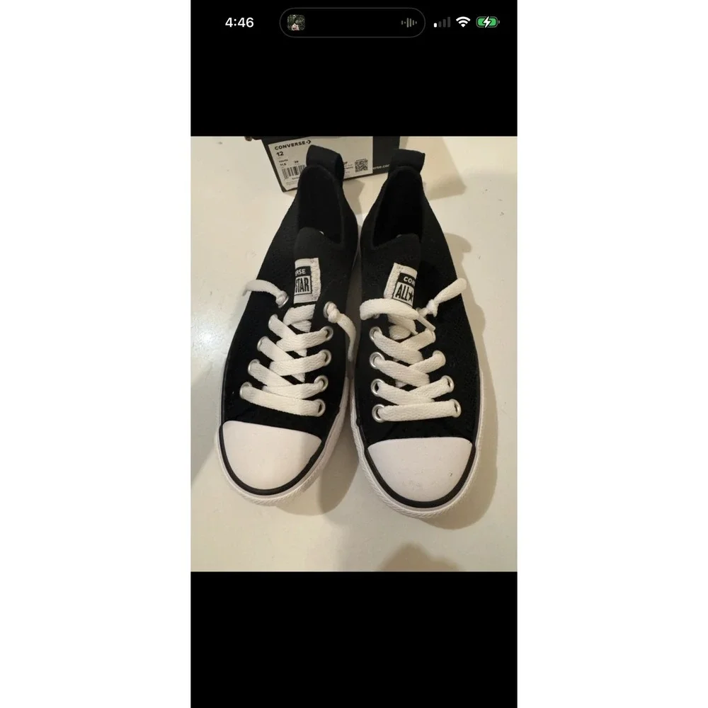 Converse All Star Chuck Taylor Ox Low Top Shoes Unisex Youth Size 12 Black NEW